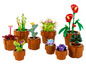 Fleurs et plantes LEGO, dont un cactus et une plante carnivore.