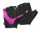 Gants de vélo à doigts courts, noirs et roses, avec gel.