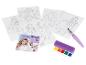 Set d'aquarelle Forever Girlie avec pinceau, éponge et feuilles de coloriage de filles