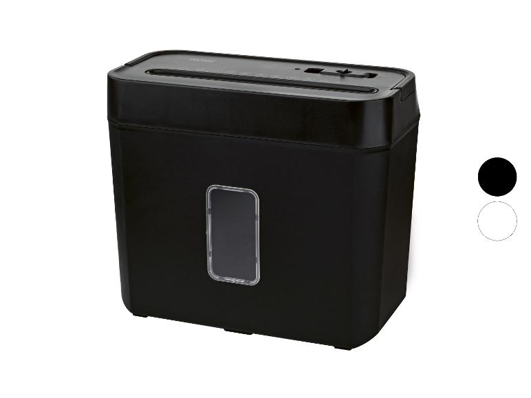 Destructeur de documents TRONIC noir avec fenêtre transparente et panneau de commande