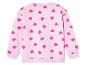 Sweat-shirt rose à motifs cœurs pour enfant.