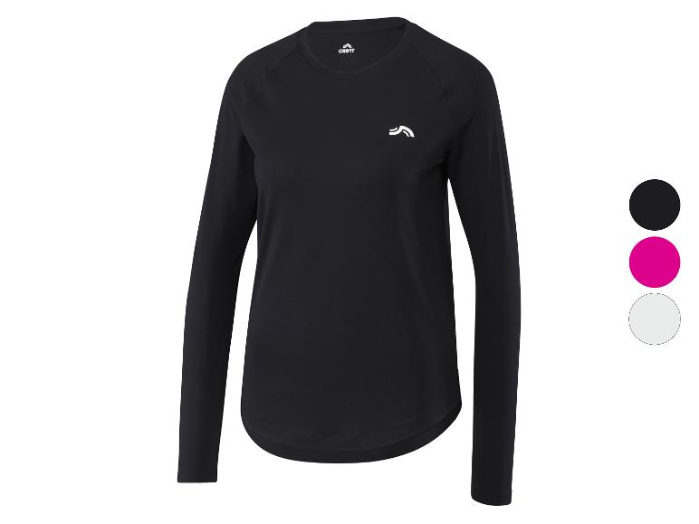 T-shirt de sport noir à manches longues Crivit pour femme
