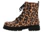 Bottes femme à imprimé léopard avec lacets noirs