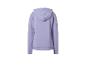 Un sweat à capuche de couleur lilas clair.