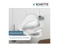 Abattant de toilette avec fermeture douce de Schütte.