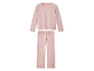 Pyjama fille rose clair à motif floral.