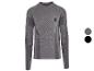 Pull gris à manches longues Spyder avec empiècements texturés et options de couleur.