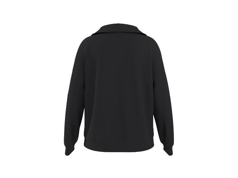 Sweat-shirt noir à col, vue de dos