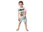 Pyjama enfant Paw Patrol : t-shirt et short bleu clair, thème soleil.
