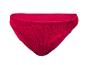 Bas de bikini rouge pour femme avec tissu texturé