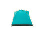 Une tente turquoise pour le camping