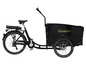 Vélo cargo électrique noir avec le logo SachsRad.