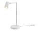 Lampe de table blanche au design simple.