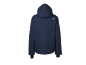 Veste homme bleu foncé à capuche, vue de dos.