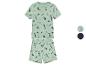 Pyjama enfant, t-shirt et short, motif plage.
