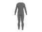 Ensemble de sous-vêtements thermiques gris pour homme, vue arrière.