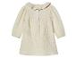 Robe bébé beige à manches longues, col Claudine.