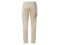 Pantalon cargo beige avec taille élastique et poches latérales, vue arrière.