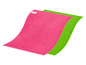 Deux chiffons en microfibre Vileda, rose et vert