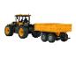 Tracteur JCB et remorque jaune, jouets pour enfants.