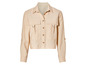 Chemise beige avec boutons et poches.
