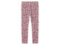 Leggings roses à imprimé floral.