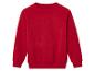 Sweat-shirt rouge à manches longues.