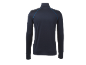 T-shirt à manches longues bleu foncé pour homme avec coutures bleues.
