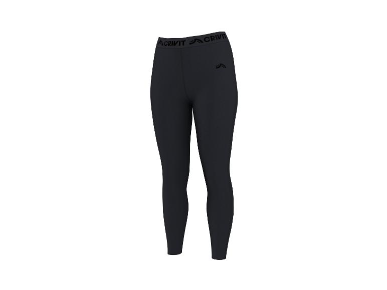 Legging de sport noir avec taille élastique et logo.