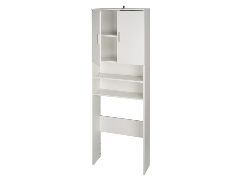 Armoire blanche avec portes et étagères de rangement