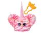Peluche rose et blanche à rayures, Owleez, avec accessoire.