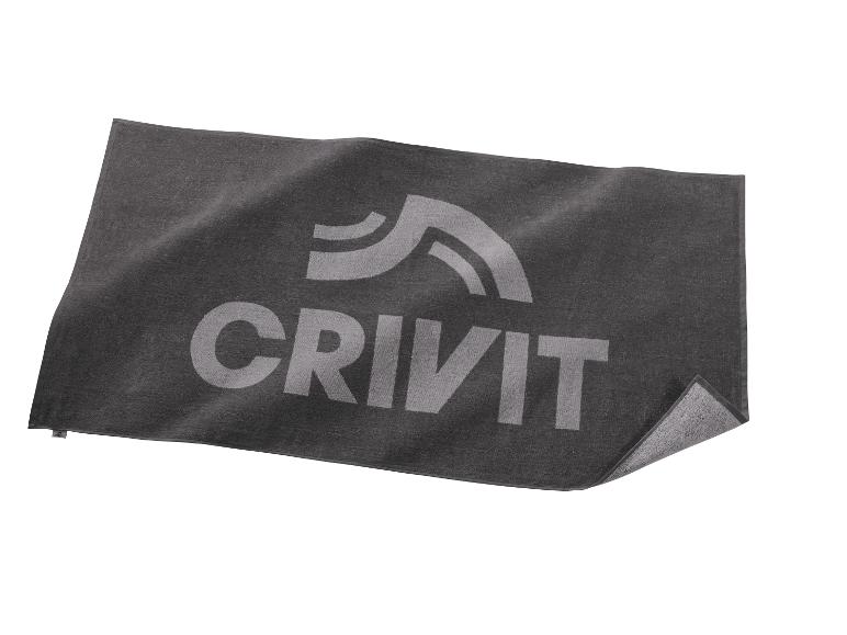 Serviette de bain Crivit grise foncée.
