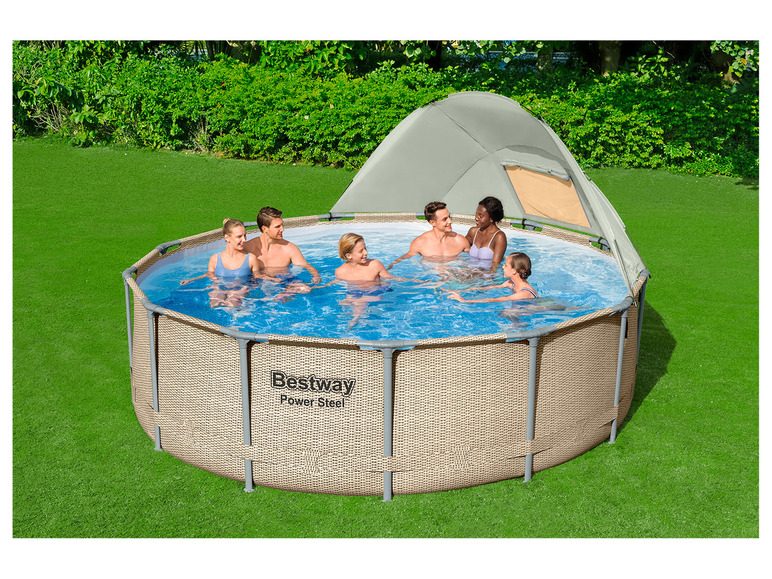 Aller en mode plein écran : Bestway Kit de piscine complet Power Steel Frame, avec pompe de filtration, Ø 396 x 107 cm - Image 4