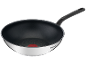 Wok avec revêtement antiadhésif et poignée ergonomique.