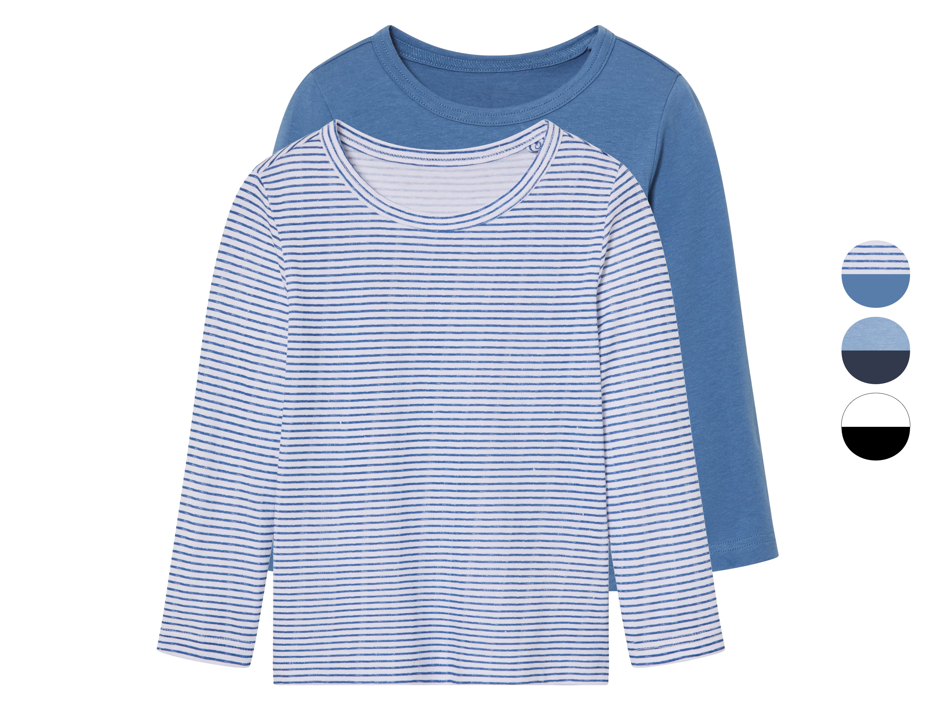 lupilu® Lot de 2 t-shirts à manches longues petit garçon