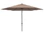 Parasol de jardin beige avec un diamètre de 294 cm et un mât de 3,75 cm.