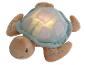 Peluche tortue lumineuse avec une carapace bleue et des taches roses