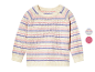 Pull pastel rayé pour enfant.