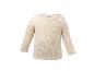 T-shirt à manches longues côtelé de couleur crème pour bébé.
