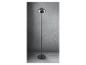 Lampe sur pied noire avec abat-jour rond