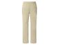 Pantalon beige à taille élastique avec poche arrière et fermeture boutonnée