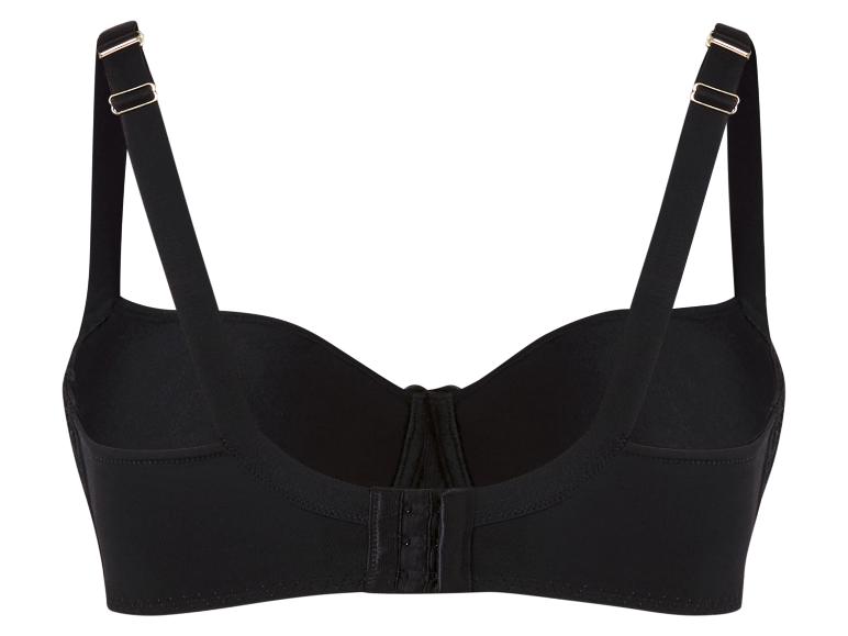 Soutien-gorge noir avec bretelles réglables.