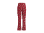 Pantalon de pyjama rouge pour femme avec motif festif d'ours en peluche