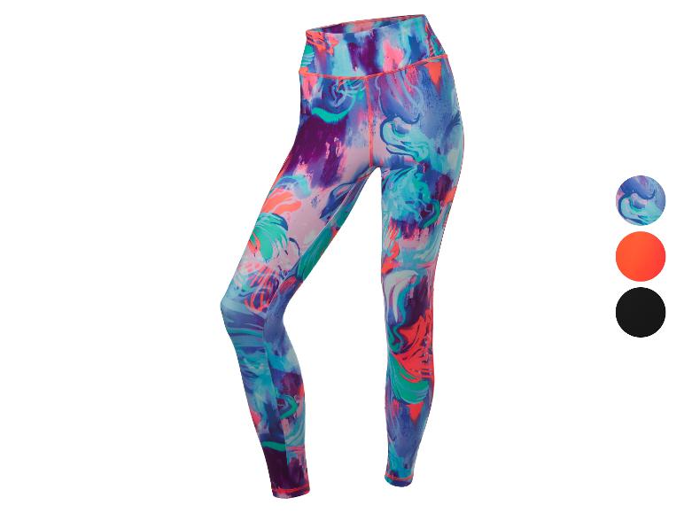 Leggings de sport à motif abstrait, disponibles en plusieurs couleurs.