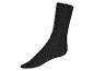 Une chaussette noire à motifs losanges.