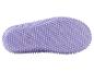 Semelle de chaussure violette texturée.
