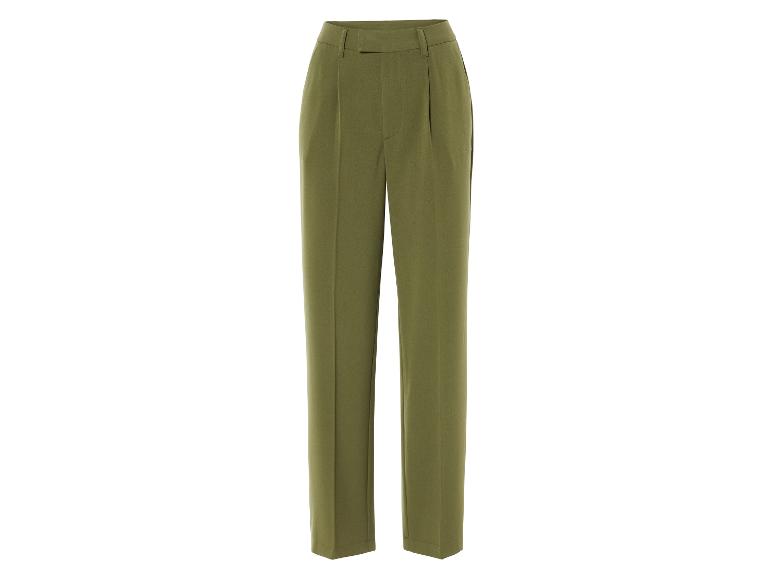 Pantalon uni vert foncé pour femmes.