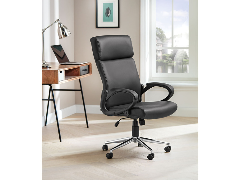 Aller en mode plein écran : LIVARNO home Chaise de bureau en similicuir - Image 2