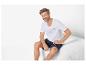 Pyjama homme : t-shirt blanc et short marine à ancre.