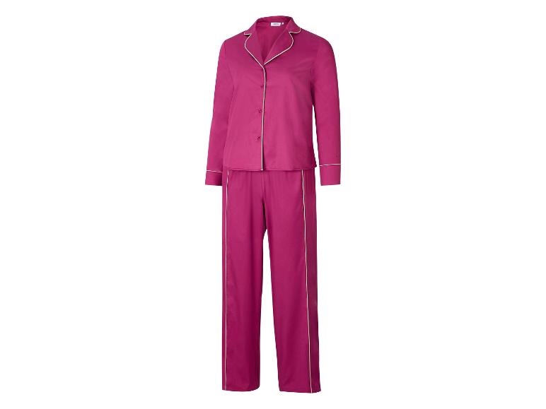 Pyjama fuchsia avec passepoil blanc